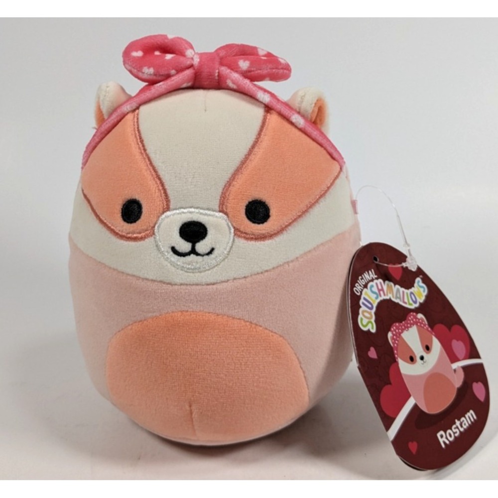 Original Squishmallows Rostam The Badger 5"‎ Plush Valentine's 2025 New w/ Tag